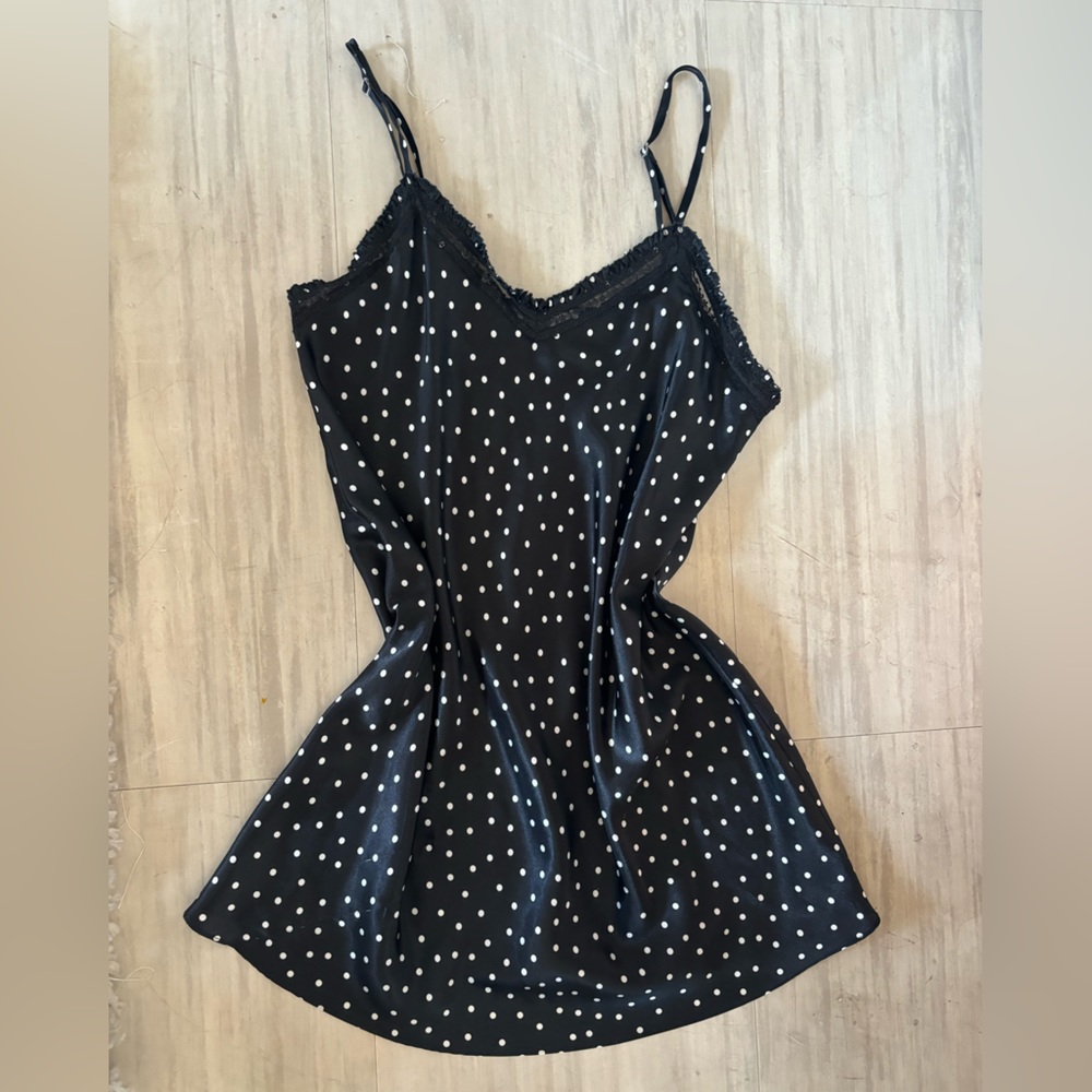 Polka dot slip dress